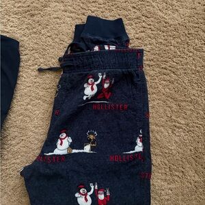Hollister Dark Blue Snowman Print Pajama Pants